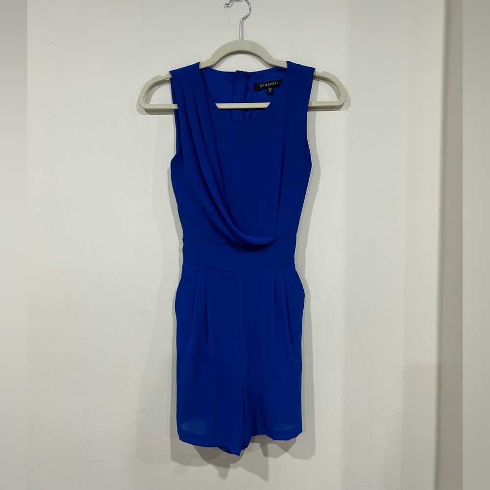 Dynamite royal blue romper dress size xs